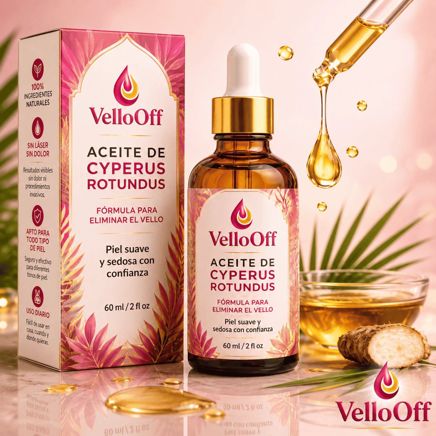 COMPRA 1 LLEVA EL 2 GRATIS - ACEITE DE CYPERUS ROTUNDUS PARA ELIMINAR EL VELLO